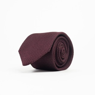Bordowy krawat z grenadyny