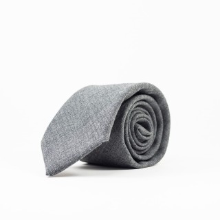 Szary krawat z wełny
