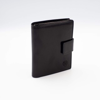 Pionowy portfel skórzany z zapięciem