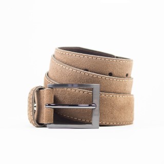 Beżowy pasek z zamszu