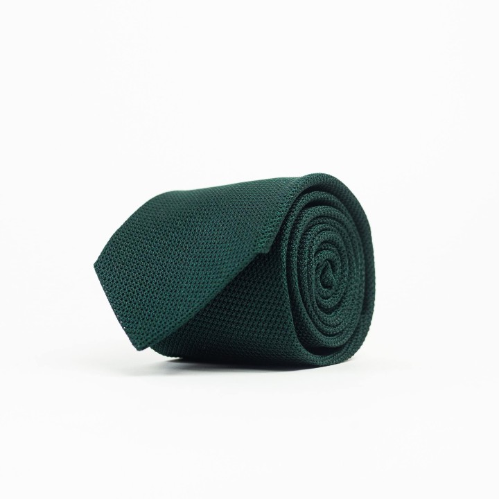 Krawat z grenadyny garza fina w kolorze zielonym